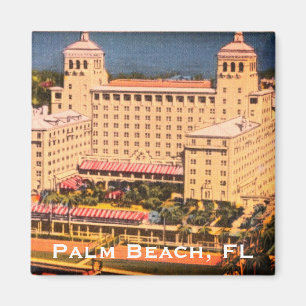 Palm Beach, Florida - Vintages Skyline-Foto Magnet