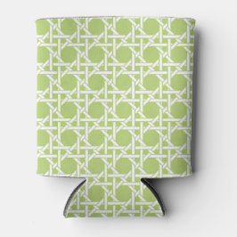 Palm Beach Green and White Cane Webbing Dosenkühler