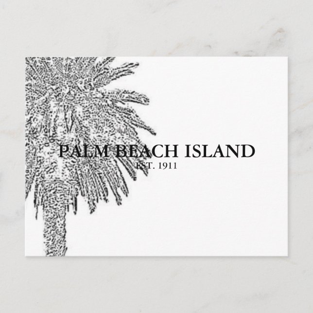 PALM BEACH INSEL POSTKARTE (Vorderseite)