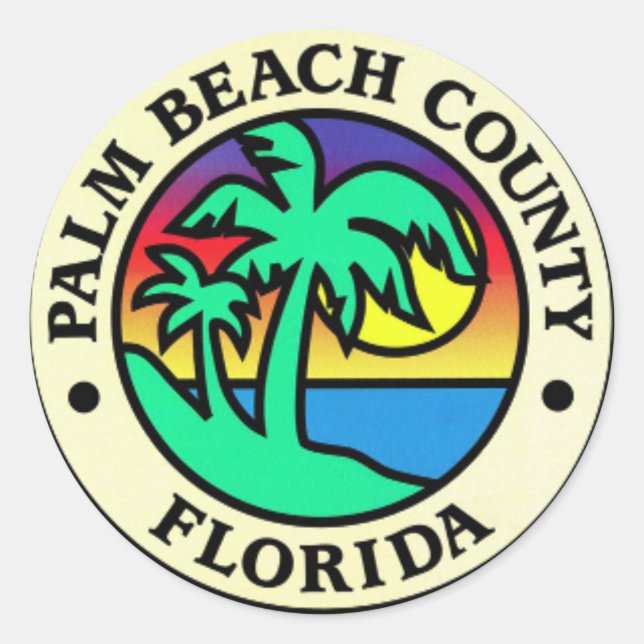 Palm Beach Landkreis Florida Stickers (Vorderseite)