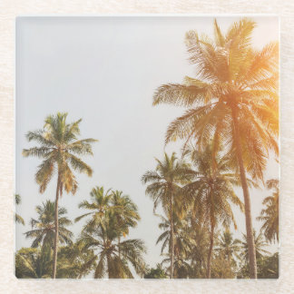 Palm Beach Landschaftliche Aussicht Glasuntersetzer