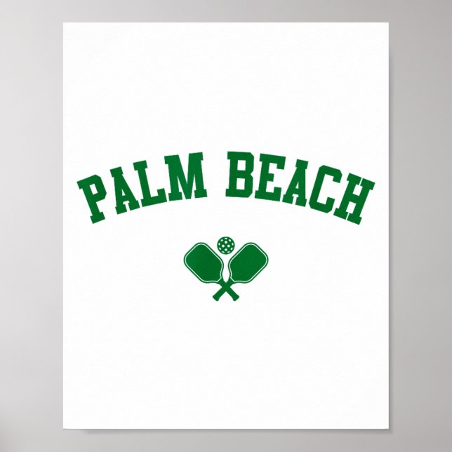 Palm Beach Pickleball Grün Poster (Vorne)