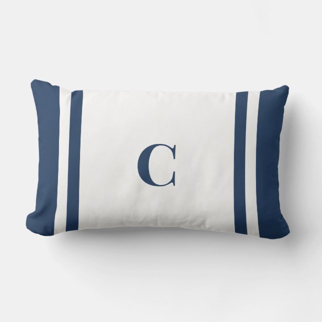 Palm Beach Preppy Monogramm Kissen (Vorderseite)