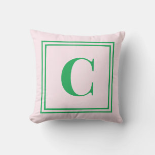 Palm Beach Preppy Monogramm-Wurfkissen Kissen