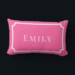 Palm Beach Preppy Personalized Name Throw Pillow  Lendenkissen<br><div class="desc">Colorful Custom Name Dorm Pillow | Preppy College Dorm Decor Brighten your space with this Palm Beach preppy personalized name throw pillow, featuring a bold custom name in vibrant resort-inspired colors. Designed with a clean script style and cheerful coastal palette, this pillow adds personality and color to college dorm rooms,...</div>