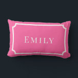 Palm Beach Preppy Personalized Name Throw Pillow  Lendenkissen<br><div class="desc">Colorful Custom Name Dorm Pillow | Preppy College Dorm Decor Brighten your space with this Palm Beach preppy personalized name throw pillow, featuring a bold custom name in vibrant resort-inspired colors. Designed with a clean script style and cheerful coastal palette, this pillow adds personality and color to college dorm rooms,...</div>