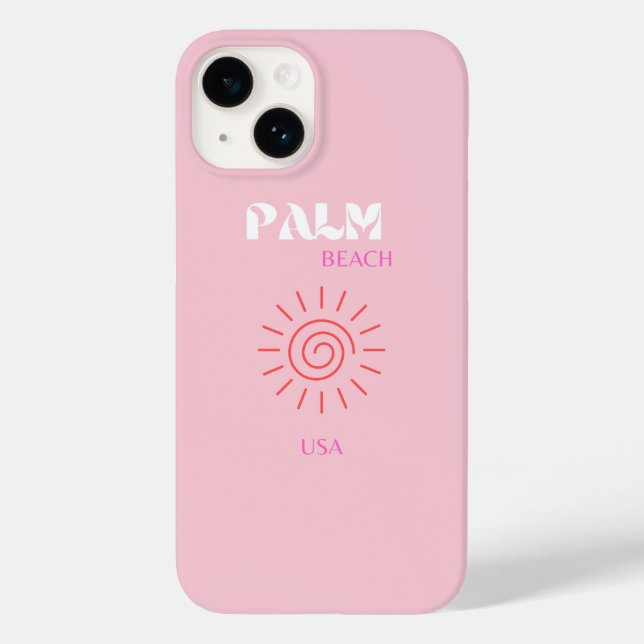 Palm Beach, Preppy, Preppy Room, rosa Case-Mate iPhone 14 Hülle (Rückseite)