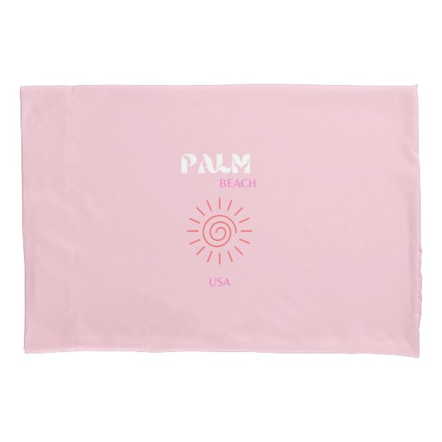 Palm Beach, Preppy, Preppy Room, rosa Kissenbezug (Vorderseite)