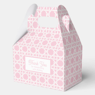 Palm Beach Rosa und Weiß Rattan Geschenkschachtel