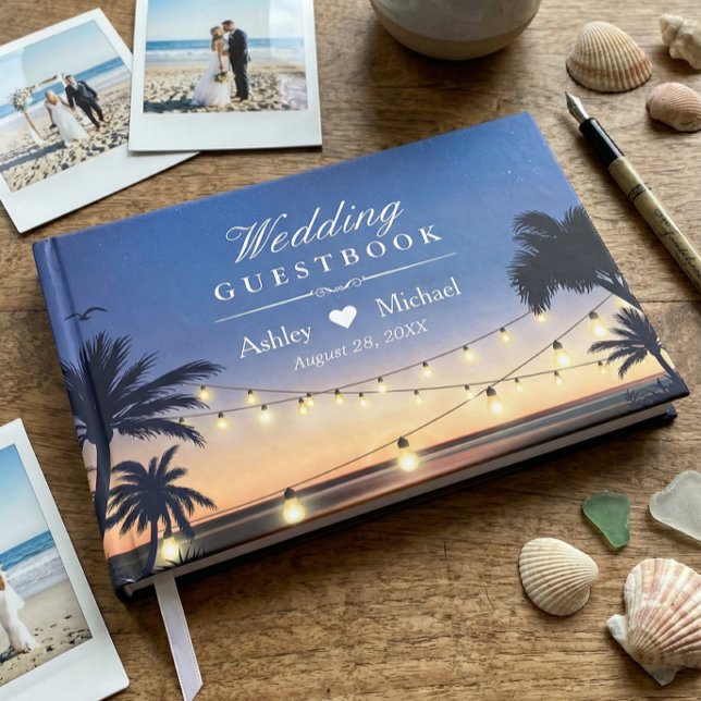 Palm Beach String Lights Hochzeit in Urlaubsort Gästebuch (Von Creator hochgeladen)