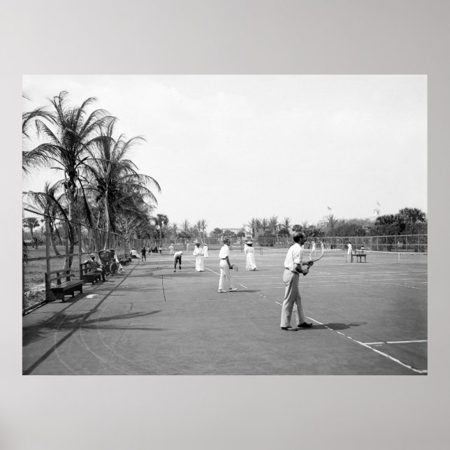 Palm Beach Tennis, 1900 Poster (Vorne)