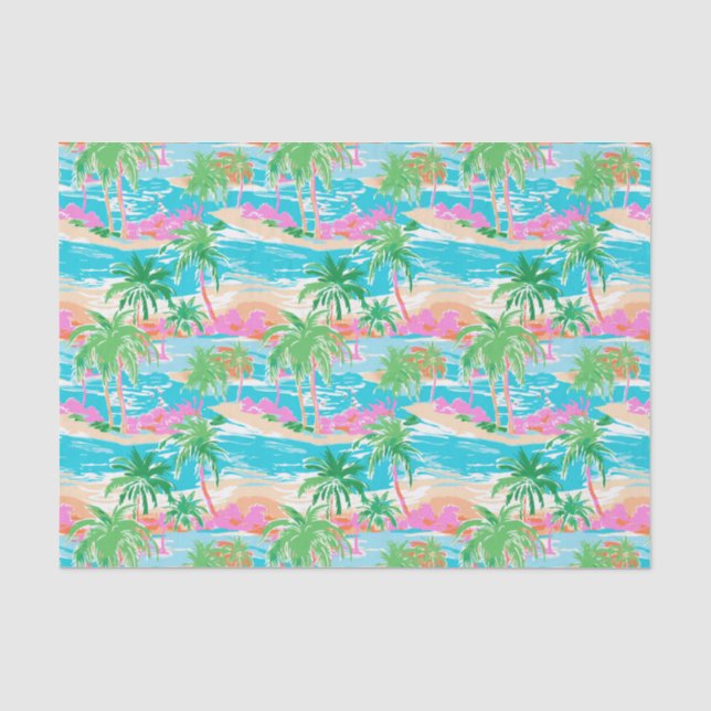 Palm Beach Tropical Island Seidenpapier (Vorderseite)