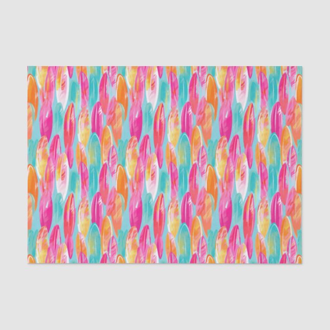 Palm Beach Tropical Island Surf Boards Seidenpapier (Vorderseite)
