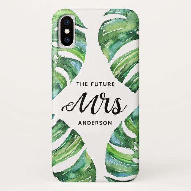 Palm Blätter Die Zukunft Frau Bride Hand schriftli Case-Mate iPhone Hülle (Rückseite)