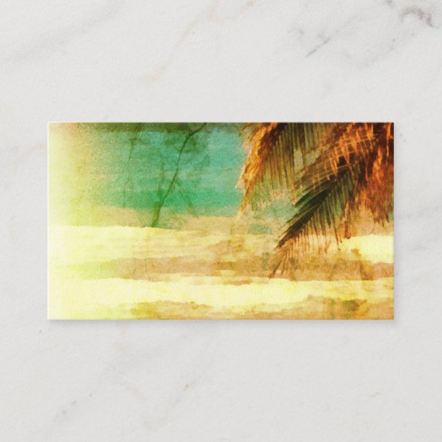 Palm-Blätter für tropische Visitenkarten Visitenkarte (Vorderseite)