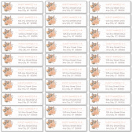 Palm-Blätter | Hydrangea Blooms Guest Address List Aufkleber