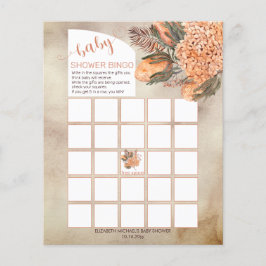 Palm Blätter Hydrangeas Girl Baby Shower Bingo Car