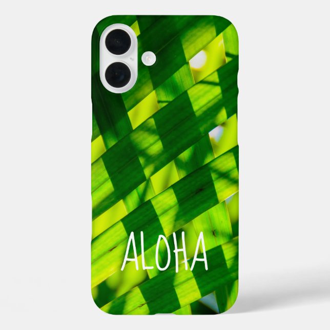 Palm Blätter Kariert, Kapaa, Kauai, Hawaii Case Ma (Rückseite)