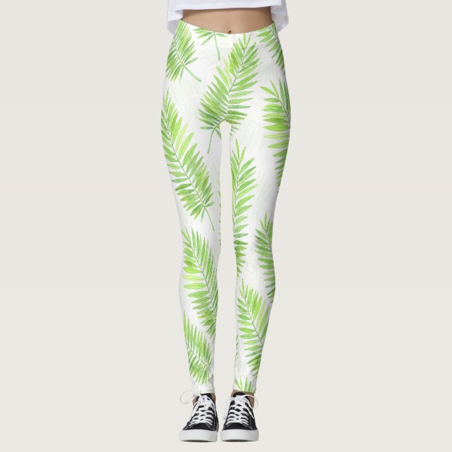 Palm-Blätter Leggings (Vorderseite)