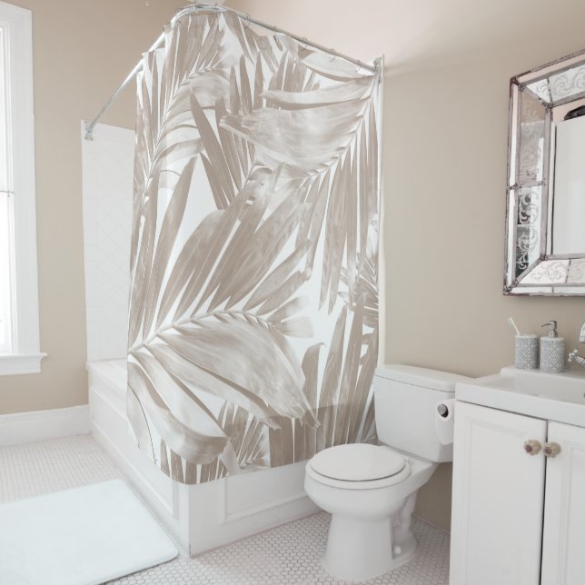 Palm Blätter Muster Liebe #4 #tropical #wall #deco Duschvorhang (Beispiel)