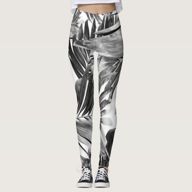 Palm Blätter Muster Liebe #6 #tropical #wall #deco Leggings (Vorderseite)