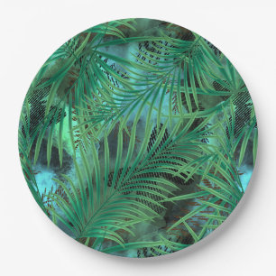 Palm Blätter. Pappteller