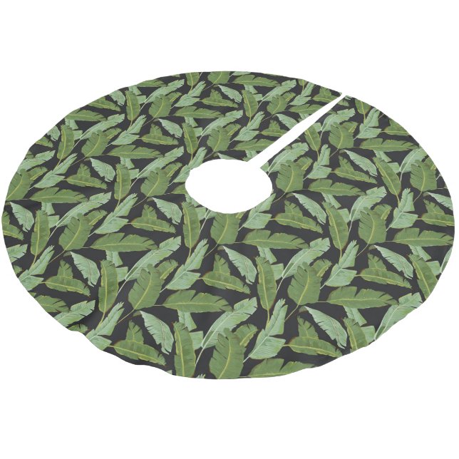 Palm-Blätter Polyester Weihnachtsbaumdecke (Schrägansicht)