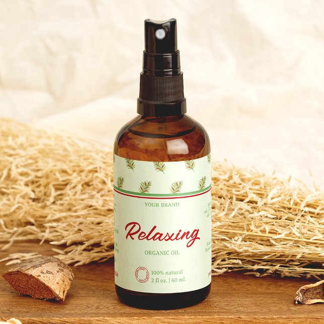 Palm Blätter Retro Kosmetik Flaschenetikett Etiket Rechteckiger Aufkleber (Von Creator hochgeladen)