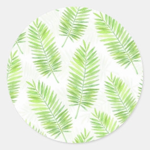 Palm-Blätter Runder Aufkleber