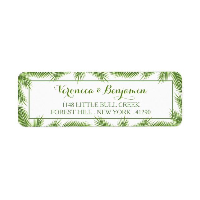 Palm Blätter Tropical Beach Hochzeit (Vorne)