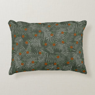 Palm-Blätter und Orangen Dekokissen