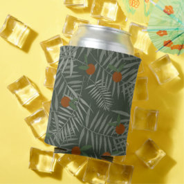Palm-Blätter und Orangen Dosenkühler