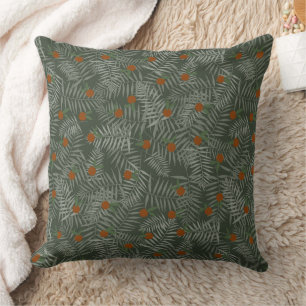 Palm-Blätter und Orangen Kissen