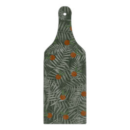 Palm-Blätter und Orangen Schneidebrett