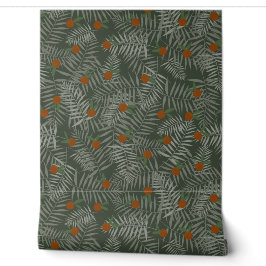 Palm-Blätter und Orangen Tapete
