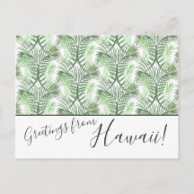 Palm-Blätter wir bewegten Hawaii-Postkarten