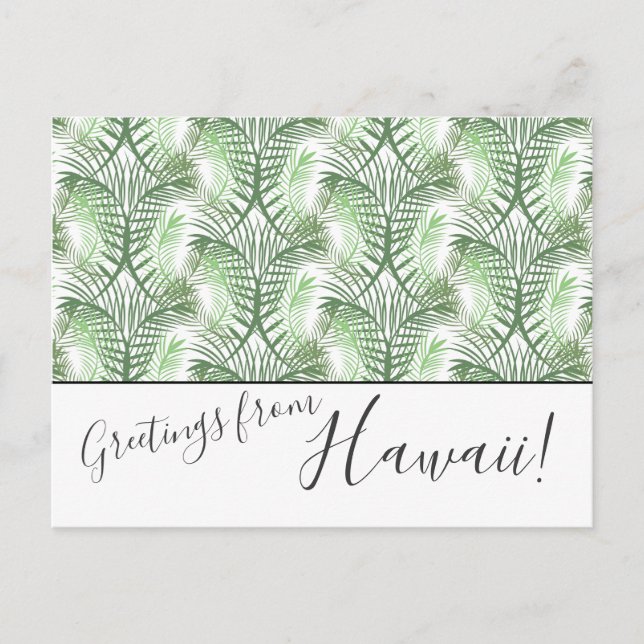 Palm-Blätter wir bewegten Hawaii-Postkarten Postkarte (Vorderseite)