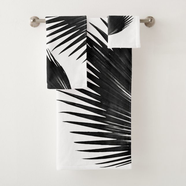Palm Botanical Tropical Print Badhandtuch Set (Insitu)