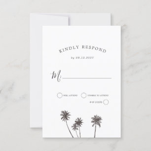 Palm Breeze RSVP Karte