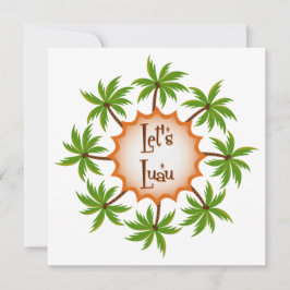 Palm Circle Luau Einladung