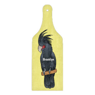 Palm cockatoo bird cartoon illustration schneidebrett