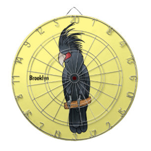Palm Cockatoo Vogel Cartoon Illustration Dartscheibe