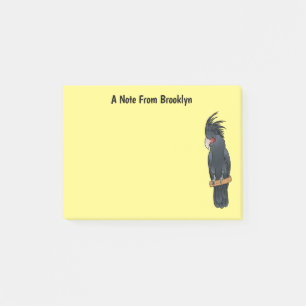 Palm Cockatoo Vogel Cartoon Illustration Post-it Klebezettel