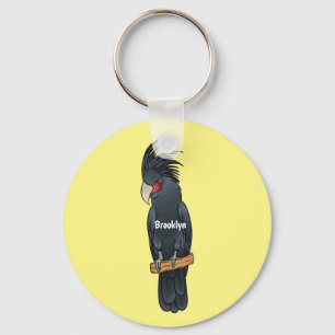 Palm Cockatoo Vogel Cartoon Illustration Schlüsselanhänger