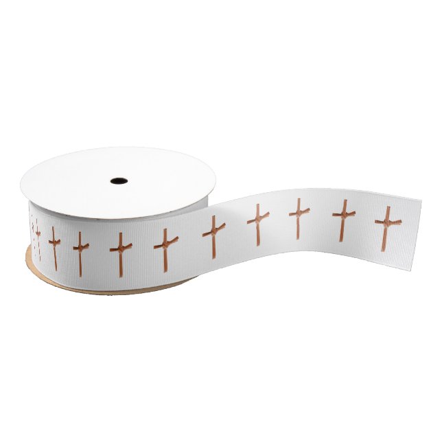 Palm Cross Muster Ripsband (Spule)