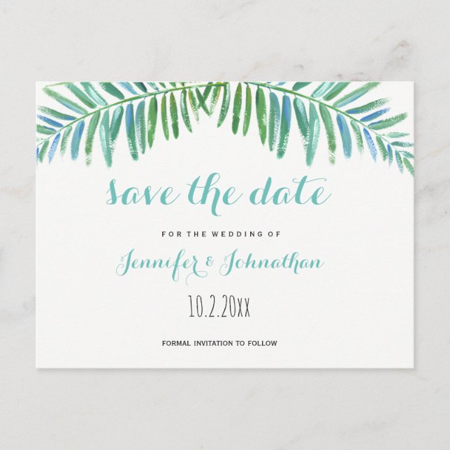 Palm destination mariage enregistrer les cartes de (Devant)
