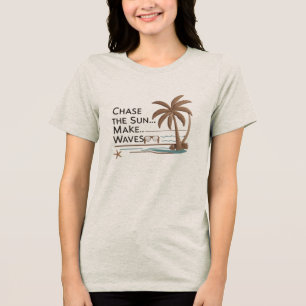 Palm Dreams - Sun, Style & Serenity Tri-Blend Shirt