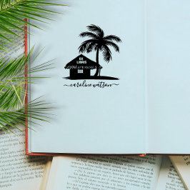 Palm Ex libris Gummi Briefmarke Gummistempel