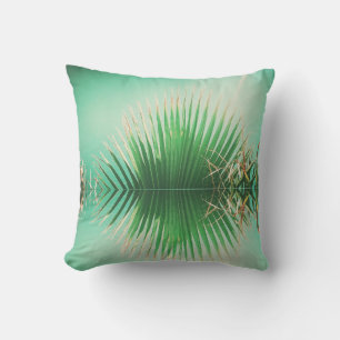 Palm Feuille Summer Beach Green Coussin de coussin