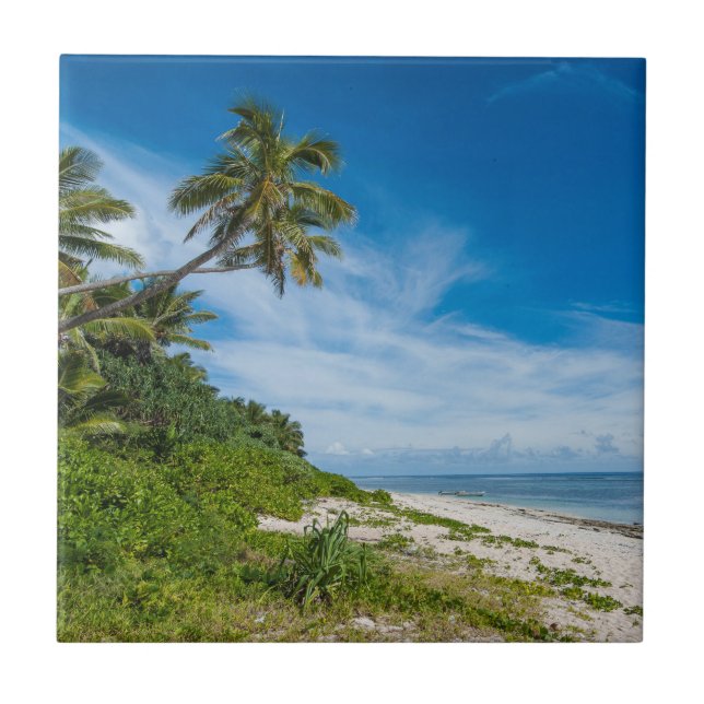 Palm Fringed Kolovai Beach Fliese (Vorderseite)